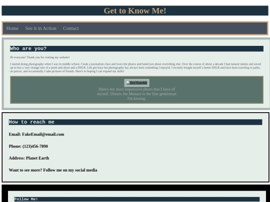 Contact screenshot
