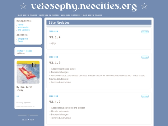 site-updates screenshot