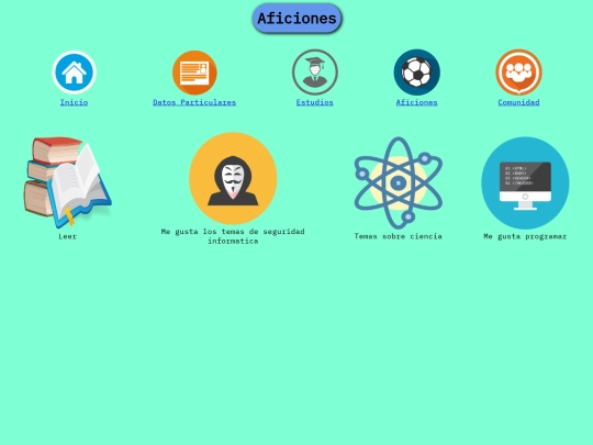 CV con CSS/aficiones screenshot