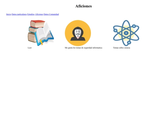 CV/aficiones screenshot