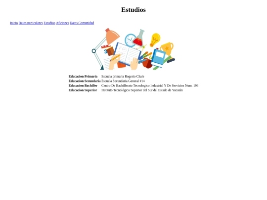 CV/estudios screenshot
