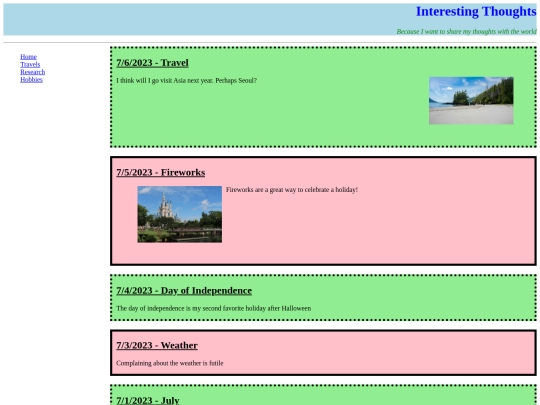 blog screenshot