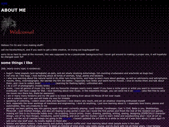 about-me screenshot