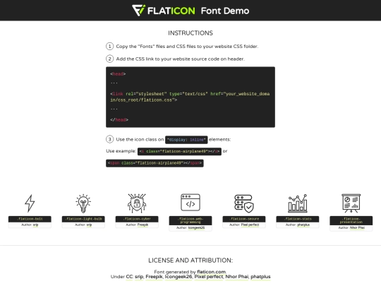 css/flaticon screenshot