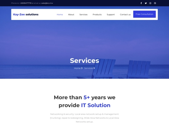 services screenshot