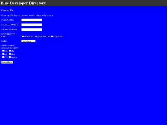 contact screenshot