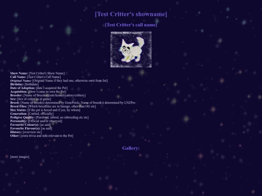 testcritter screenshot