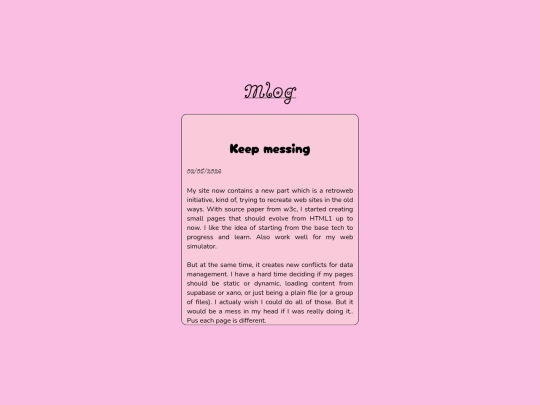 Mlog screenshot