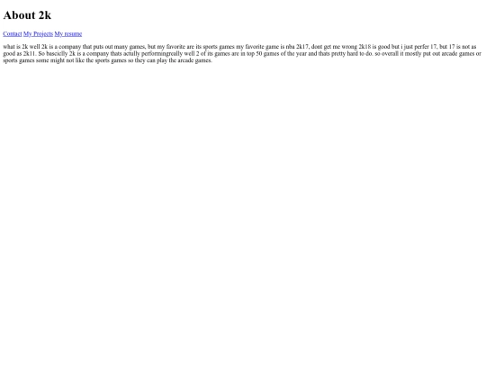 Portfolio/about screenshot