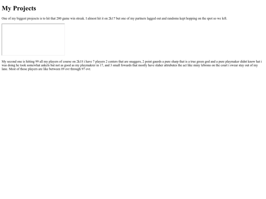 Portfolio/projects screenshot