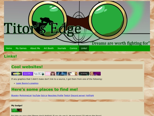 links screenshot