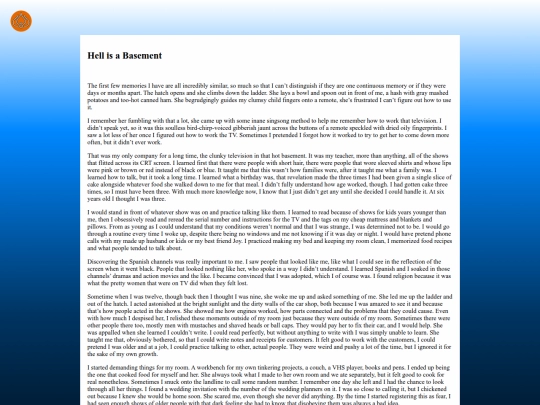 works/cloud-one/hell-is-a-basement screenshot