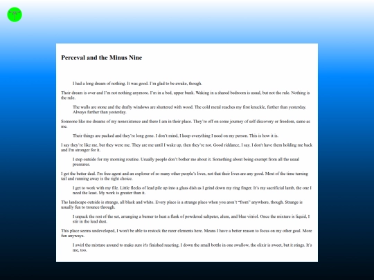 works/cloud-two/perceval-and-the-minus-nine screenshot