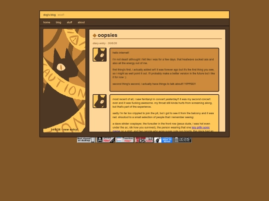 blog screenshot