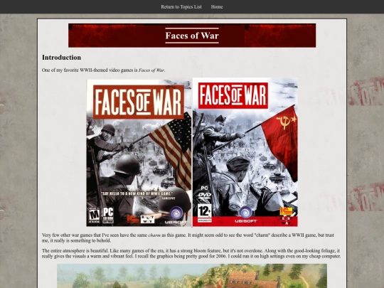 topics/faces-of-war screenshot