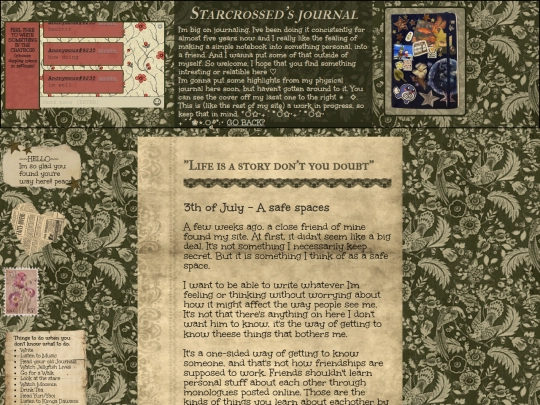 diary screenshot