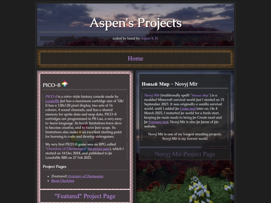 projects screenshot