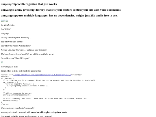voice-navigation screenshot