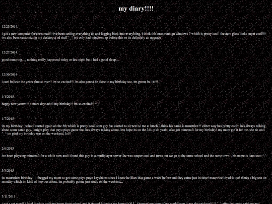 diary screenshot
