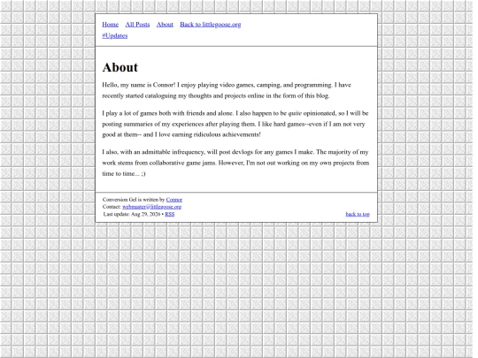 blog/info/about screenshot