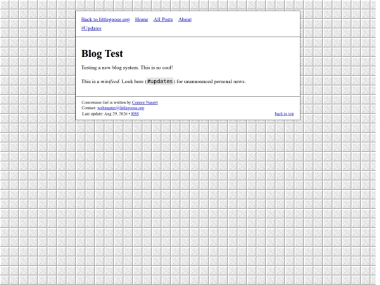minifeeds/updates/test screenshot