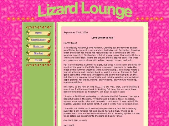 Blog screenshot