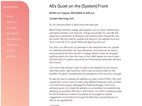 blog/allsquiet screenshot