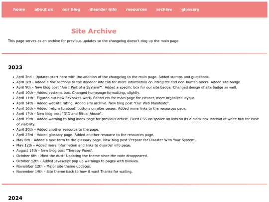 pages/archive screenshot