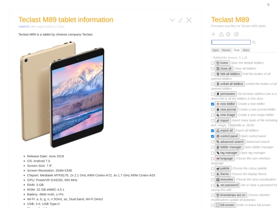 tiddlywiki screenshot