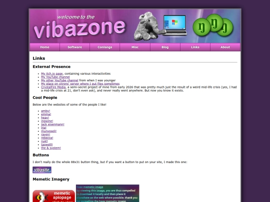 links screenshot