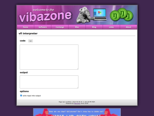 vfl/interpreter screenshot