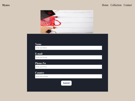 e-commerce website/contact screenshot