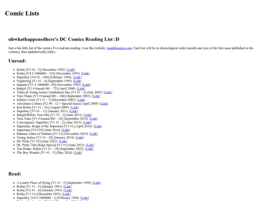 comic_lists screenshot