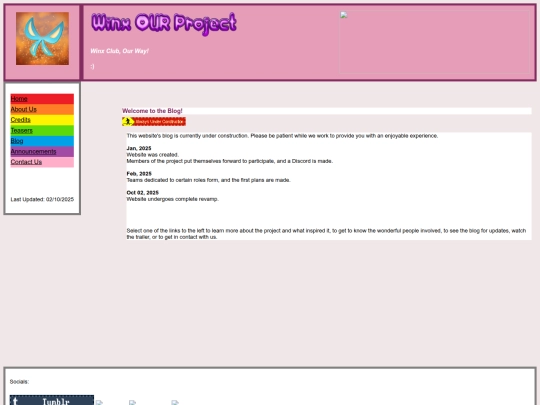 Blog screenshot