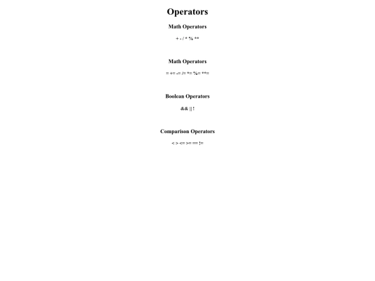 operators screenshot
