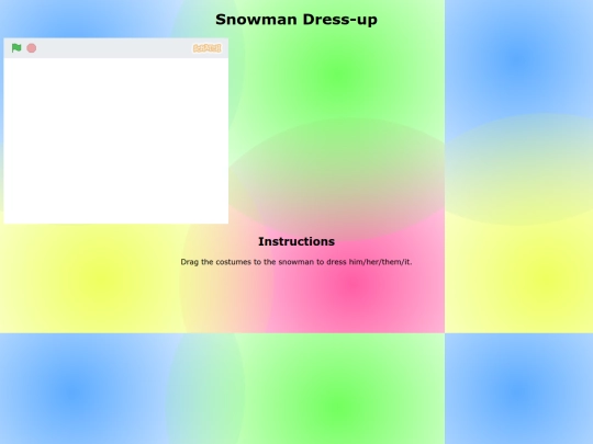 games/SnowmanDressUp screenshot