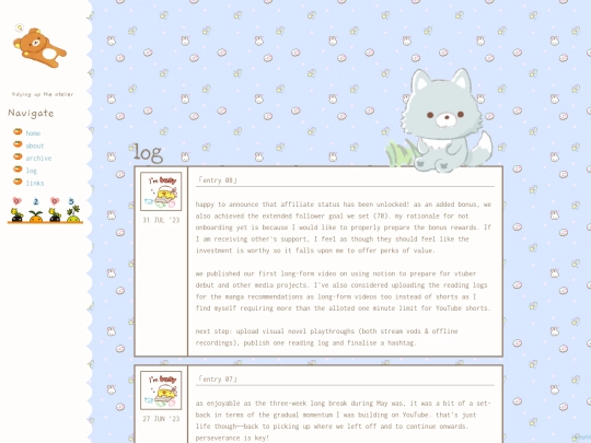 log screenshot