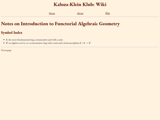 vimwiki/Introduction to Functorial Algebraic Geometry screenshot