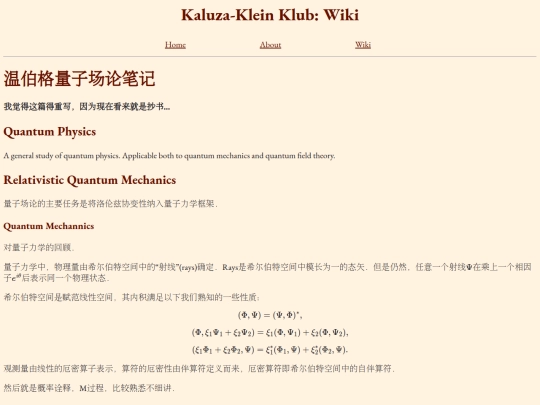 vimwiki/Weinberg The Quantum Theory of Fields screenshot
