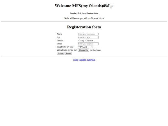 Register screenshot