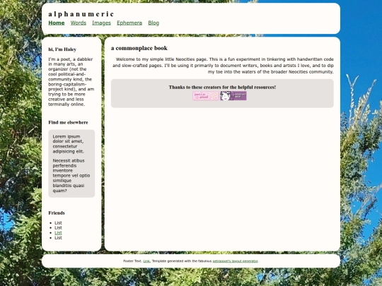 index screenshot