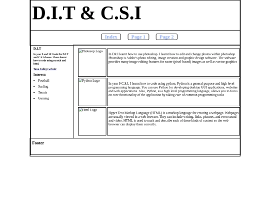 index screenshot
