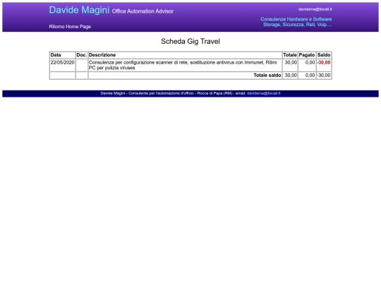 Clienti/2005-GIGTRA screenshot