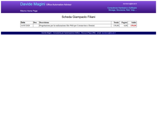 Clienti/modello screenshot