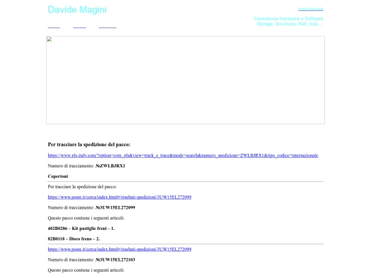 Spedizione screenshot