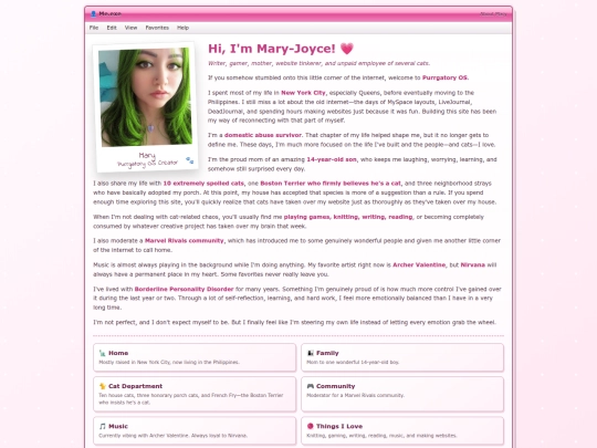 aboutme screenshot
