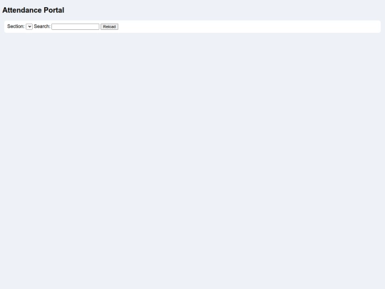 ATTENDANCE VIEWER/Stats screenshot