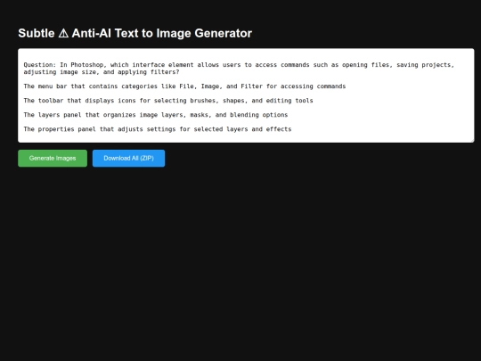 PLMUN TOOLS/QuestionToText screenshot