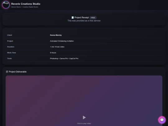 reverie creations/ReverieCreationsStudio screenshot