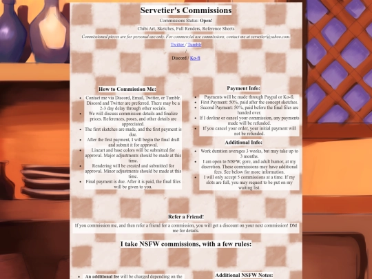 commissions screenshot